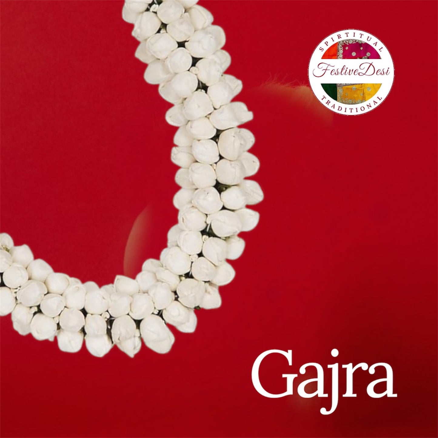 Traditional Floral Jasmine Mogra Hair Garland (Gajra) – Indian Hair Accessory