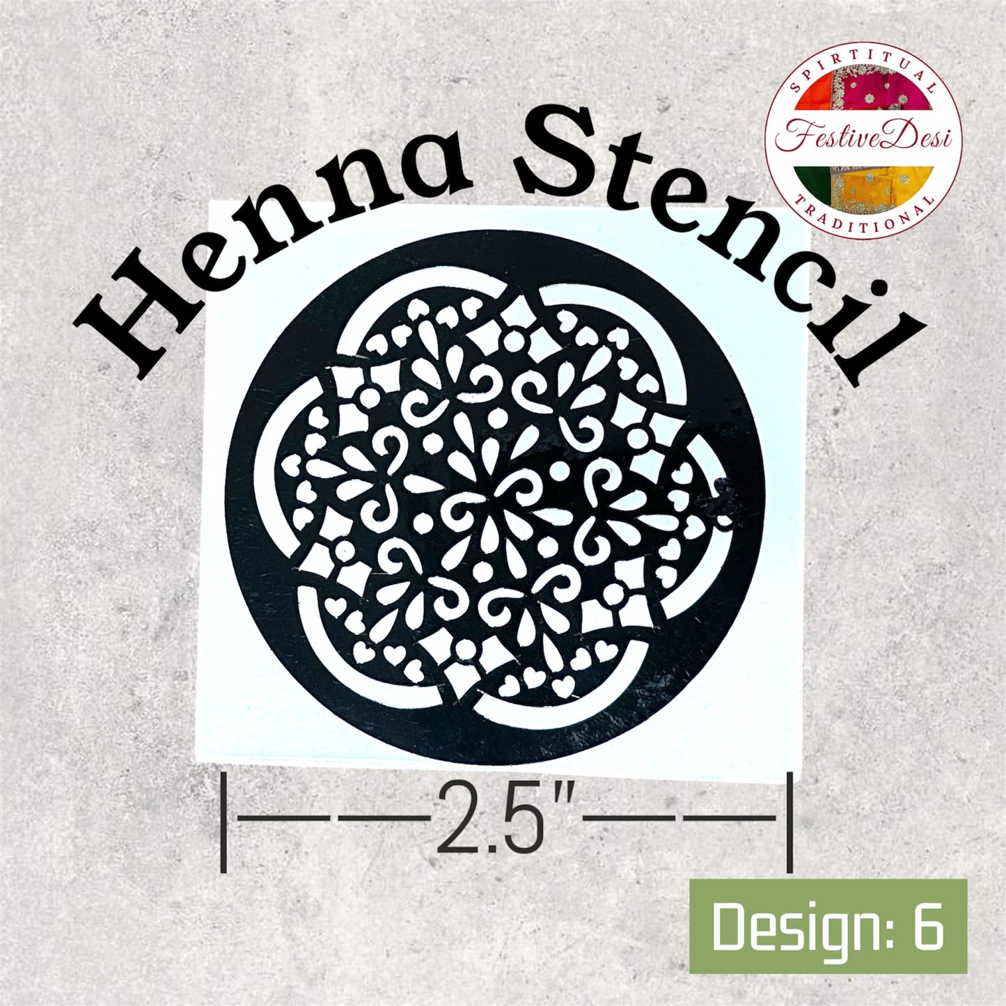 Self-Adhesive Henna Stencil
