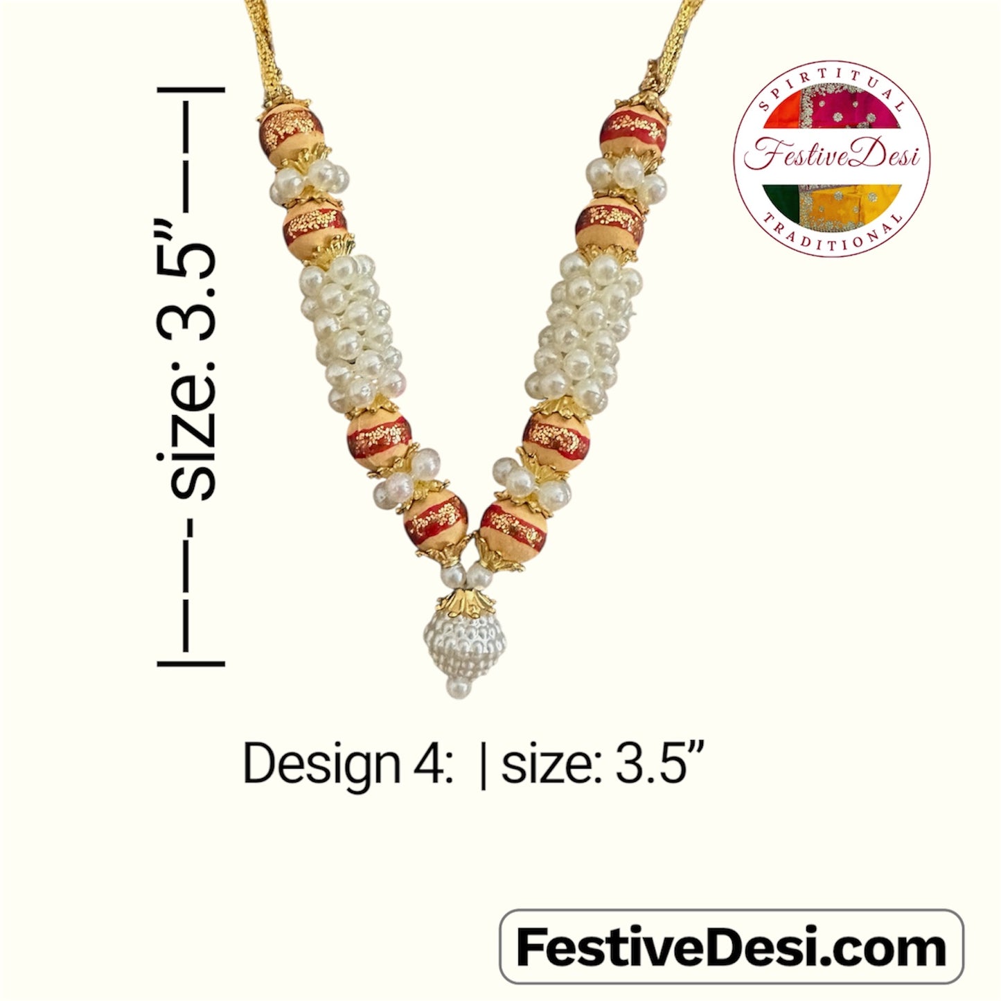 Mini Haar Mala – Artificial Garland for God Idols, Mandir & Pooja Decoration
