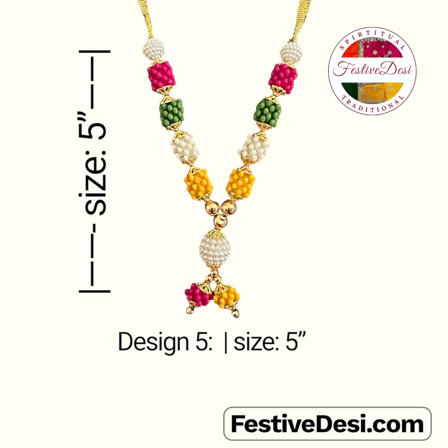 Mini Haar Mala – Artificial Garland for God Idols, Mandir & Pooja Decoration