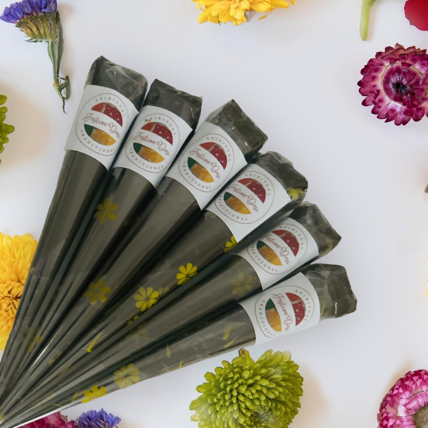 Six Henna Cones