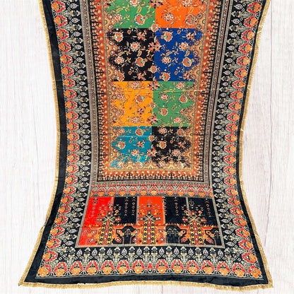 Printed colorful patterned dupatta/scarf/stole with intricate designs