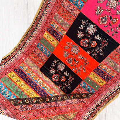 Printed colorful patterned dupatta/scarf/stole with intricate designs