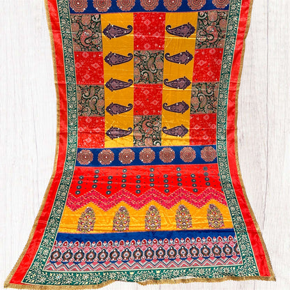 Printed colorful patterned dupatta/scarf/stole with intricate designs