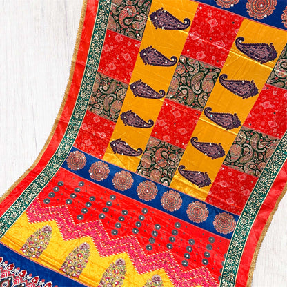 Printed colorful patterned dupatta/scarf/stole with intricate designs
