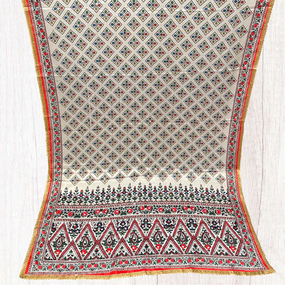 Printed colorful patterned dupatta/scarf/stole with intricate designs