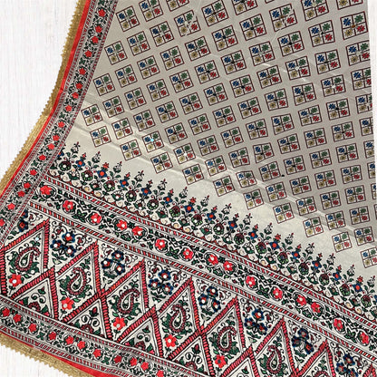 Printed colorful patterned dupatta/scarf/stole with intricate designs