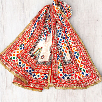 Printed colorful patterned dupatta/scarf/stole with intricate designs