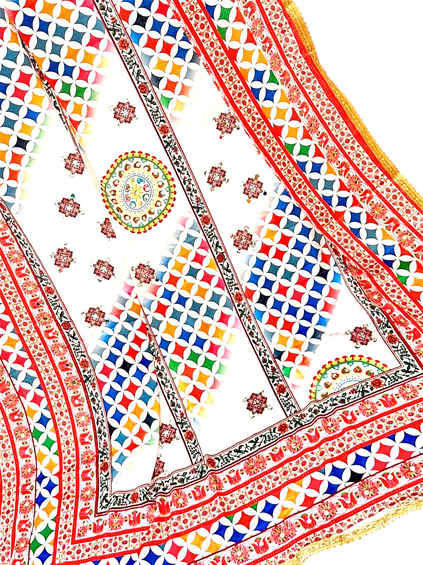 Ethnic Mirror Work Dupatta: Versatile Scarf & Stole