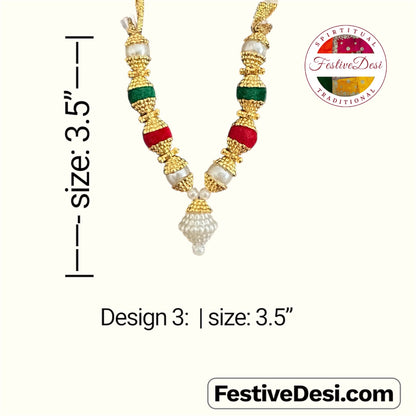 Mini Haar Mala – Artificial Garland for God Idols, Mandir & Pooja Decoration