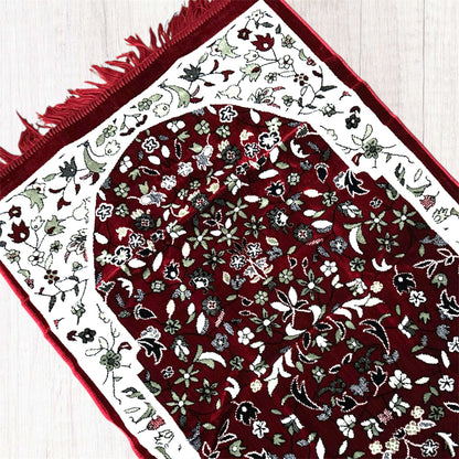 Islamic/Muslim Prayer Rug | Janamaz | Namaz Sajadah - Floral Mihrab Design