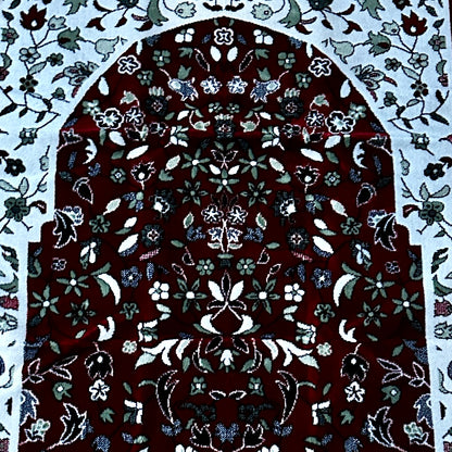 Islamic/Muslim Prayer Rug | Janamaz | Namaz Sajadah - Floral Mihrab Design