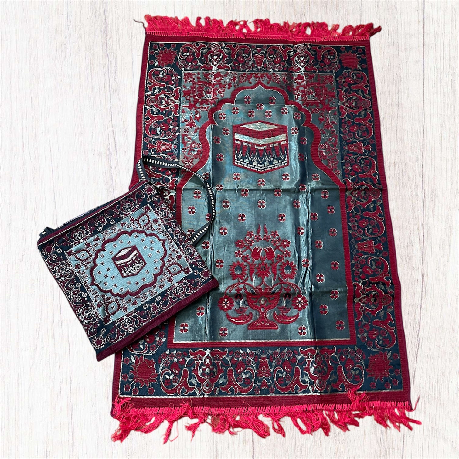 Islamic Prayer Rug | Janamaz | Namaz Sajadah | Salah Mat – FestiveDesi